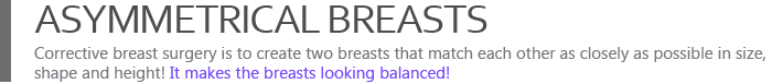 Asymmetrical Breasts 